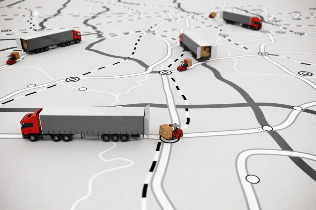 Ground freight map logistics